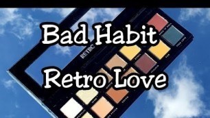 'Swatches of the Bad Habit Beauty Retro Love Eyeshadow Palette'