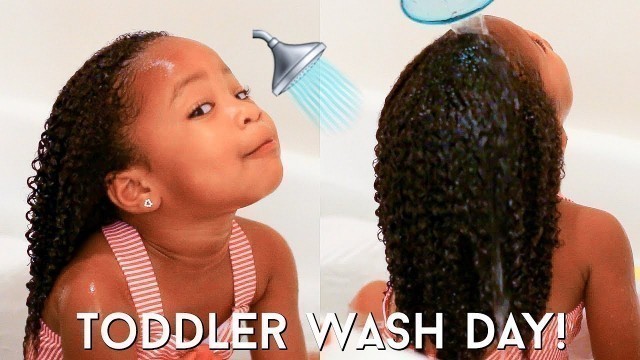'Toddler Curly Hair Wash Day Routine | Kid Friendly Tutorial for Easy Detangling + Moisturized Curls!'