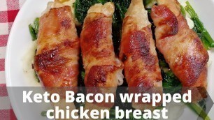 'Easy Keto Bacon Wrapped Chicken Breast Cauliflower Dinner Recipe | Happy Dish'