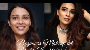 'BEGINNERS FULL MAKEUP KIT UNDER RS 3000/- | WITH STEP BY STEP GUIDE TO A LOOK USING THESE PRODUCTS'