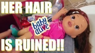 'HOW TO FIX (Restore) DOLL HAIR!  Frizzy, Matte, Knotted Baby Alive Hair'