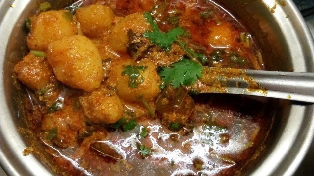 'Kashmiri Dum Aloo Gravy without onion and tomato | Baby potato gravy with curd'