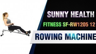 'Sunny Health & Fitness SF RW1205 12 Adjustable Resistance Rowing Machine Rower wDigital Monitor'