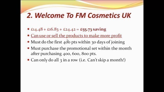 'FM Cosmetics UK Incentives 2015'