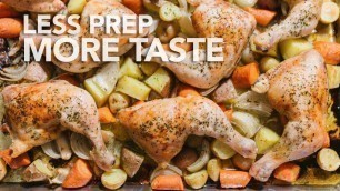 'ONE PAN EASY Roasted Chicken & Vegetables'