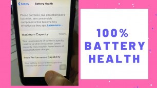 'How to maintain 100 percent battery health?? iphone || by All in One'