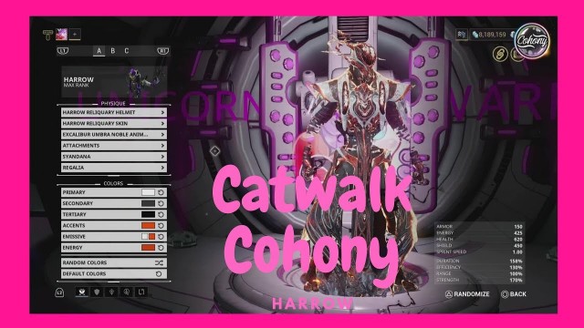 'Warframe: Catwalk Cohony; Harrow Fashion Frame (2019)'