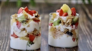 'Yogurt Parfait | Healthy Dessert, snack or breakfast| Sugarfree | Easy recipe | Scrummy Recipes E 22'