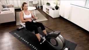 'Sunny Health & Fitness SF RW5515 Magnetic Rowing Machine Rower Demo'