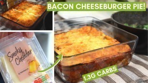 'Bacon Cheeseburger Pie: Keto Dinner Idea! // UK ingredients'