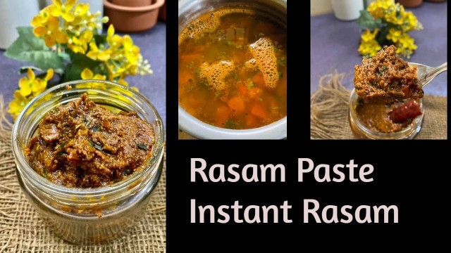 'Rasam paste  | Instant Rasam | Travel food recipe | 2 Minutes Rasam Basic South Indian Rasam'