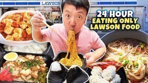 '24 Hours Eating ONLY at Japanese Convenience Store LAWSON FOOD REVIEW'