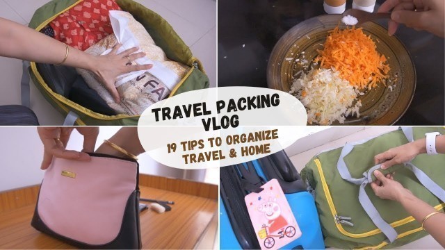 'TRAVEL PACKING VLOG | Organized travel packing tips | Road Trip Food Ideas | How to pack for trip'