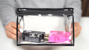 'MAC COSMETICS MAKEUP BAG / CLEARLY MAC / LARGE RECTANGLE'