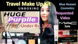 '#makeuplook l Purplle Haul I Online Shopping l MAC Cosmetics I মেকআপ I Travel Make Up Kit l #sajghar'