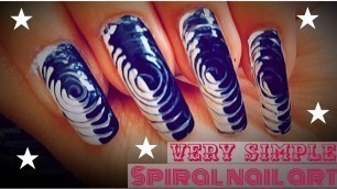 'EASY SWIRL nail art using only a toothpick| basic nail art tutorial'