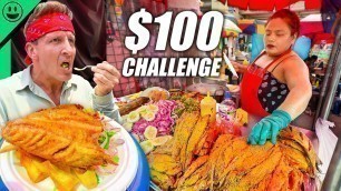 '$100 Peru Street Food Challenge in Lima!! We Needed Security!!'