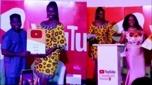 'Wodemaya and Sweet Adjeley win travel/food creators of the year @Youtube creators awards 2022'