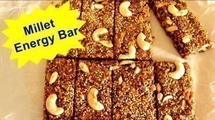 'No Bake Millet Energy Bar |  Travel Food  Recipes in Malayalam'