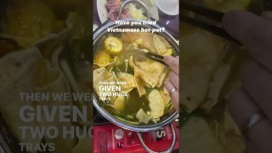 'You have to try Vietnamese hot pot! #shorts #travelshorts #travel #food #foodshorts #foodtravel #yum'