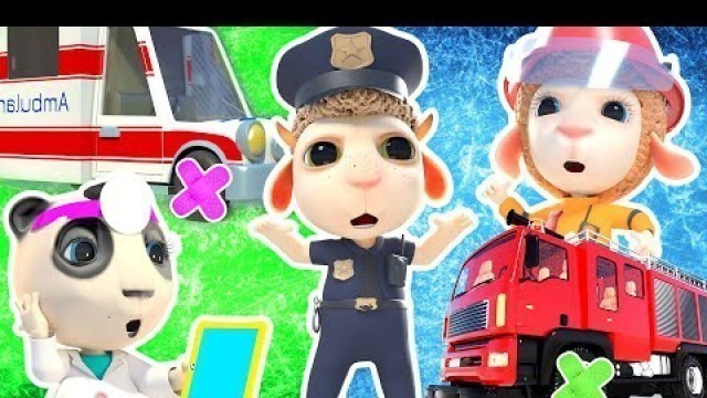 'Jobs Song + More Kids Songs & Nursery Rhymes | Ambulance Police Rescue Team 