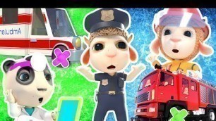 'Jobs Song + More Kids Songs & Nursery Rhymes | Ambulance Police Rescue Team 