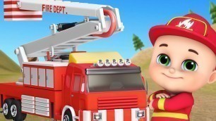 'Fire truck, the clever carrot | Police Car, Ambulance | Tractor | Kids Songs | Jugnu kids'