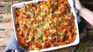 'Chicken Bacon Pasta Bake - a reader and family favourite!'