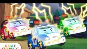 'Lightning Strikes! Rescue the Police Cars | Robocar Poli | Ambulance Fire truck | KIGLE GAMES'