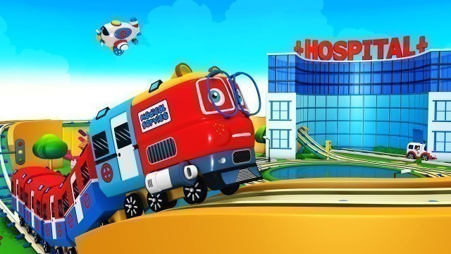 'Let\'s Help - Ambulance cartoon - Toy Factory Cartoon Train Videos for Kids - Choo Choo Rail'