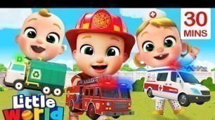 'Garbage Truck, Firetruck, Ambulance Song + More Kids Songs & Nursery Rhymes by Little World'