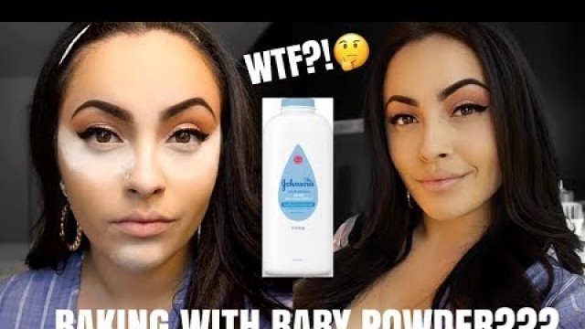 'BAKING/SETTING Makeup With Baby Powder? DOES IT REALLY WORK?! | Aleiya Evelyn'