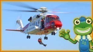 'Rescue Helicopters For Children | Gecko\'s Real Vehicles'