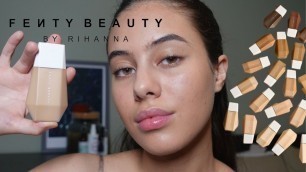 'NEW FENTY BEAUTY SKIN TINT - FIRST IMPRESSIONS & SWATCHING | Jessica Pimentel'