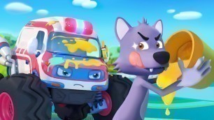 'Big Bad Wolf\'s Trick - Monster Ambulance | Police Cartoon | Nursery Rhymes, Kids Songs | BabyBus'