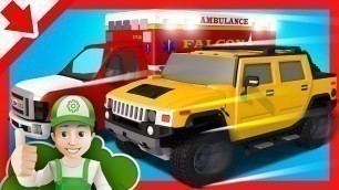 'Ambulance cartoon. Ambulance for children. Cartoon Ambulance kids. Cars Trucks Vehicle Trucks games.'