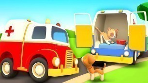 'Car cartoons full episodes & Helper cars cartoons for kids. Street vehicles & ambulance.'