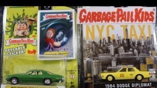 'Garbage Pail Kids 1977 Dodge Royal Monaco & NYC Taxi 1984 Dodge Diplomat By Greenlight Collectibles!'