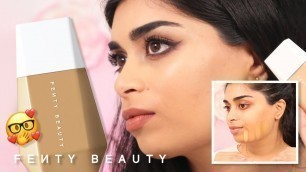 'FENTY BEAUTY EAZE DROP BLURRING SKIN TINT SWATCHES + REVIEW | SHADE 12   MEDIUM INDIAN SKIN TONES'