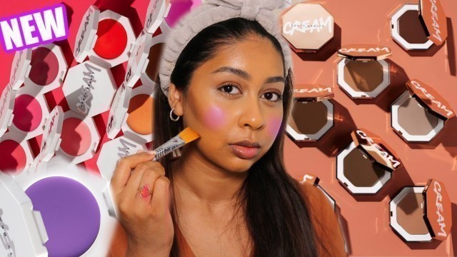 'NEW FENTY BEAUTY CREAM BLUSHES & BRONZERS | SWATCHES + 9HR WEAR TEST'