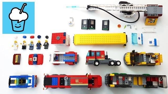 'Lego Police Car Fire Truck and Ambulance building for kids'