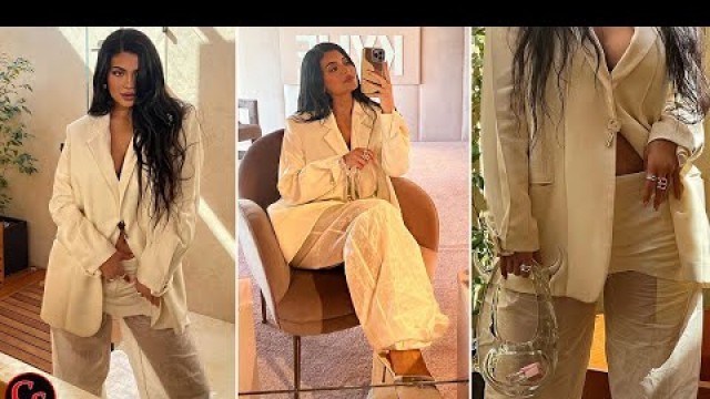 'Kylie Jenner Goes Shirt Free In a Pantsuit at Hulu\'s Malibu Launch Party (Video) 2022'