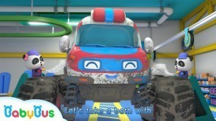 'Monster Ambulance Got Injured | Monster Car Race | Baby Panda Mechanic | BabyBus'