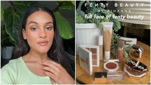 'full face of fenty beauty + cheeks out blush dupe swatches *shade 280*'