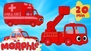 'My Magic Ambulance Morphle + My Magic Police Car Morphle and Fire Truck -- Kids Vehicle Compilation!'