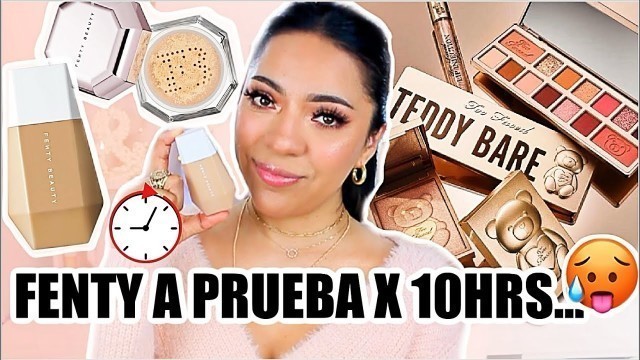 'PROBANDO MAQUILLAJE FENTY BEAUTY Eaze Drop Skin Tint TOOFACED Teddy Bare it All ❤BeautybyNena'