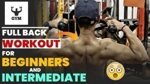 'BROAD BACK | Back Workout For Beginners and Intermediate | SARTHAK VERMA FITNESS'