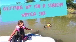 'Getting up on a slalom water ski - Emita SportsGirl'