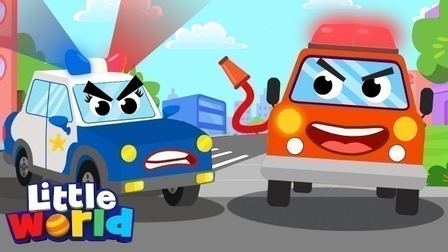 'What\'s Your Favorite Truck? | Fire truck, Police Car, Ambulance | Little World - Kids Songs'