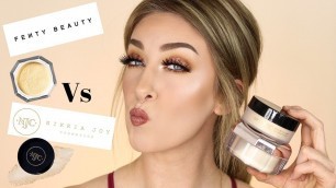 'Nikkia Joy Cosmetics vs Fenty Beauty Loose Powders for Oily Skin'